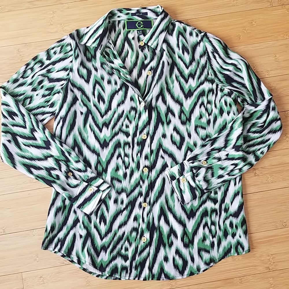 Silk button down top by C.Wonder